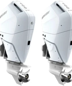 Mercury Verado 400HP, Mercury V10 400CL, 400HP outboard motor, twin outboard motors, Mercury 400 white, Verado V10 twin engines, 20 inch outboard motor, offshore boat motors, high performance outboard, Mercury 400 twin set