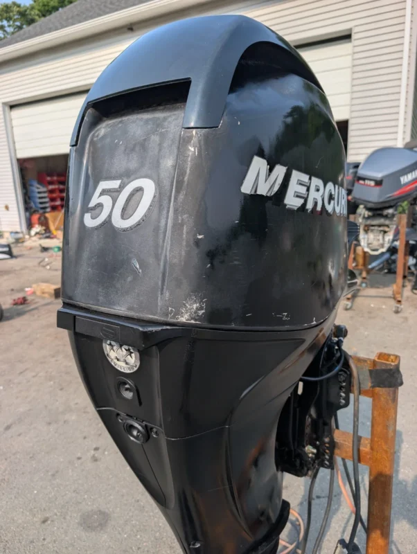 2009 Mercury 50HP EFI 4-Stroke Outboard Motor – 20” Shaft – Power Tilt – Tiller