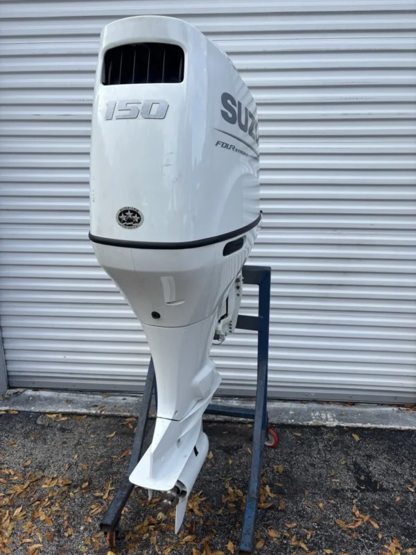Used 2024 Suzuki DF150A 150 HP 4-Stroke Outboard Motor – 25″ (X) Shaft – Factory Warranty