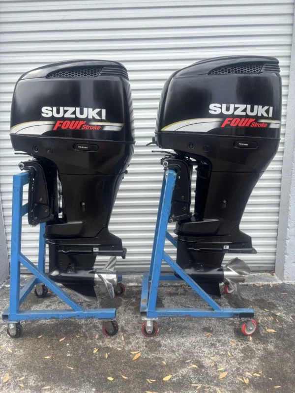 2006 Suzuki DF200 200HP 4-Stroke Outboard Motors Pair – 25” Shafts – 632 Hours