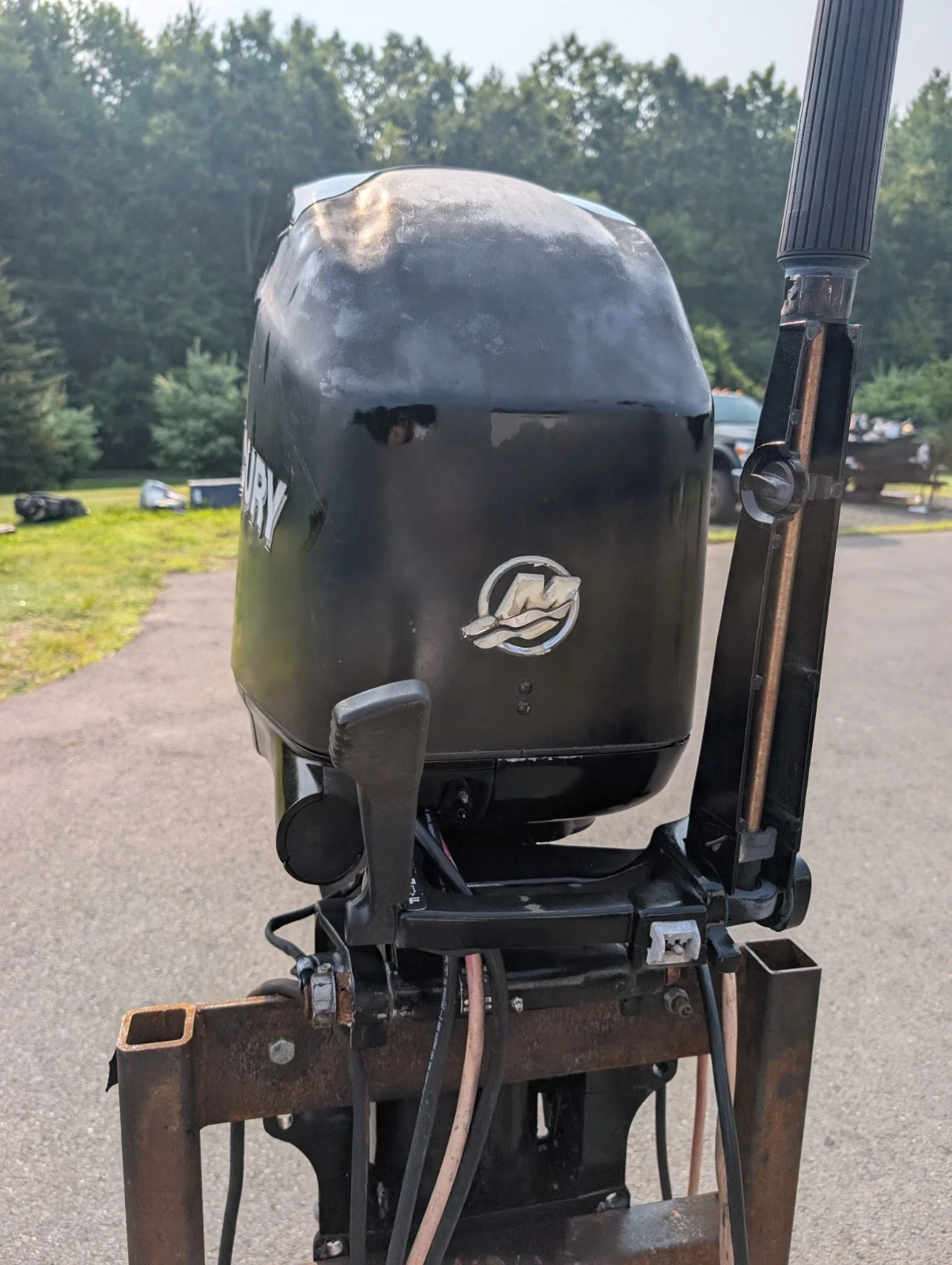 2009 Mercury 50HP EFI 4-Stroke Outboard Motor – 20” Shaft – Power Tilt – Tiller - Image 12