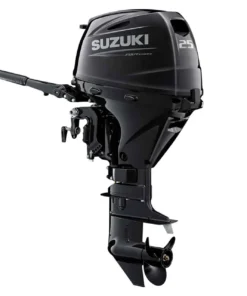Suzuki DF25AS5 25HP 4-Stroke Outboard Motor – 15” Shaft – Tiller – New