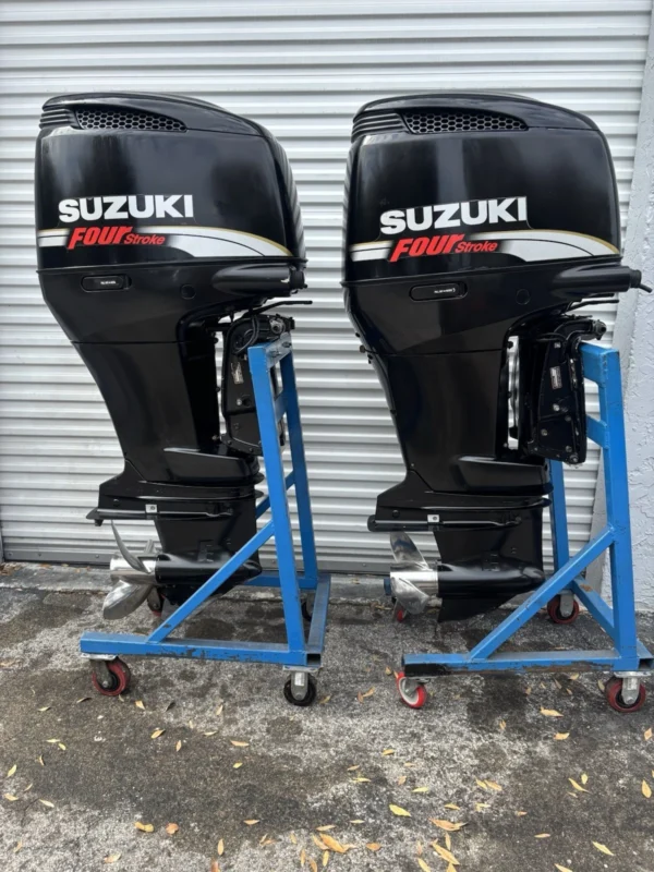 2006 Suzuki DF200 200HP 4-Stroke Outboard Motors Pair – 25” Shafts – 632 Hours