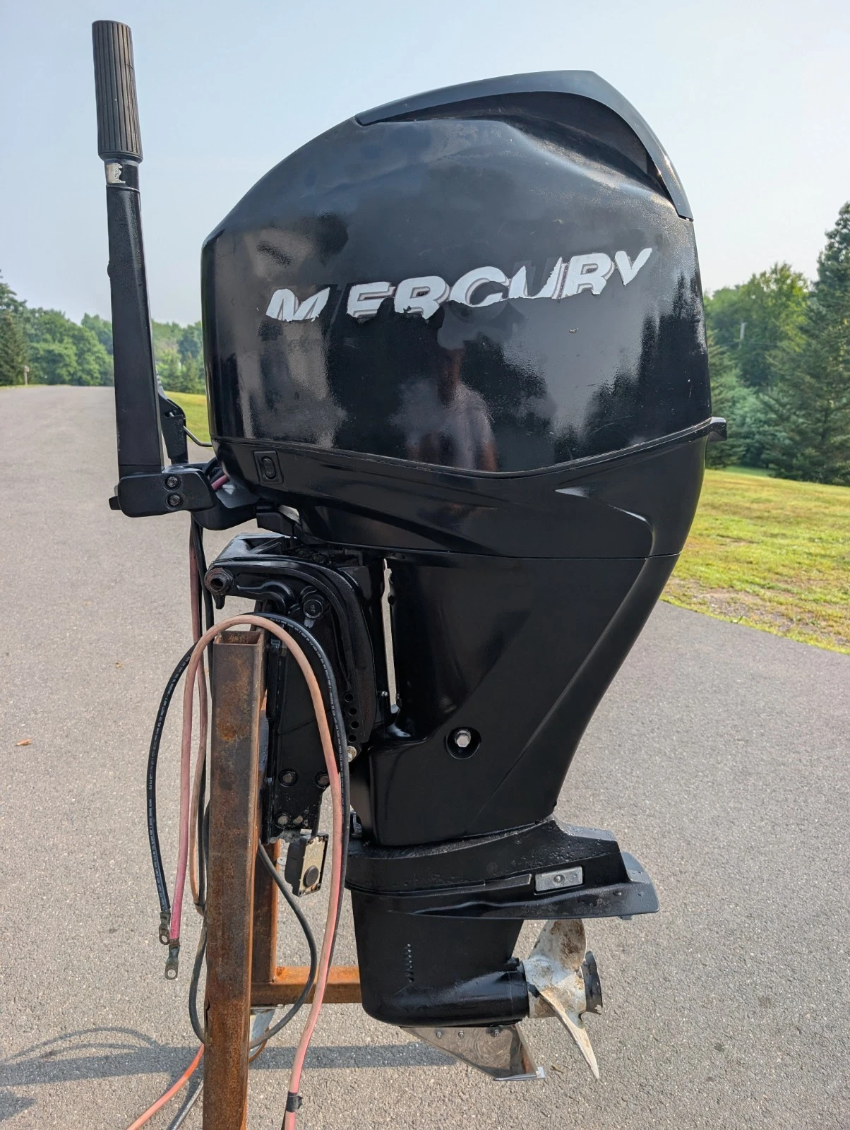 2009 Mercury 50HP EFI 4-Stroke Outboard Motor – 20” Shaft – Power Tilt – Tiller - Image 9