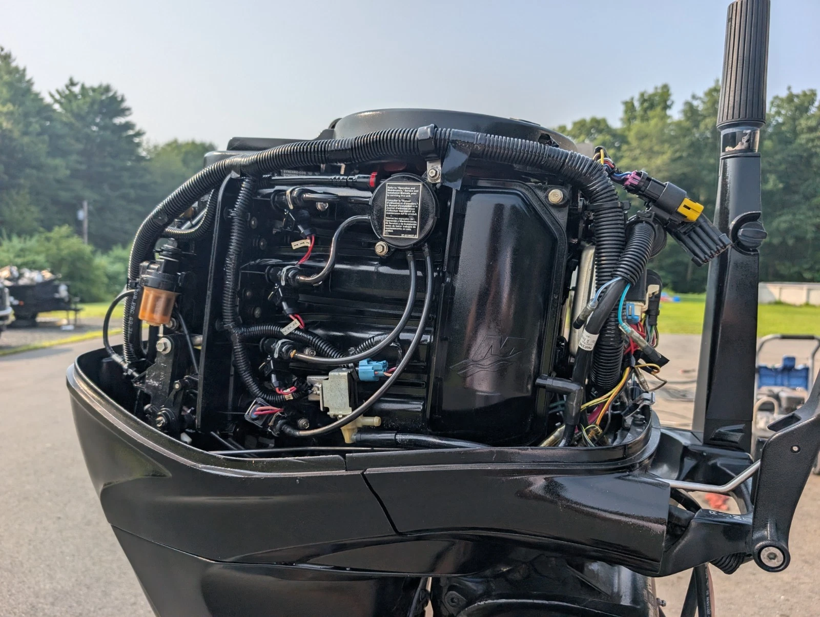 2009 Mercury 50HP EFI 4-Stroke Outboard Motor – 20” Shaft – Power Tilt – Tiller - Image 6