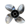 New OEM BRP / Johnson & Evinrude Cyclone 4-Blade Stainless Steel Outboard Propeller