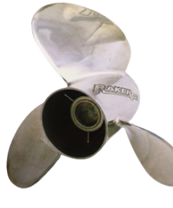 New OEM BRP Johnson & Evinrude Raker II HO Stainless Steel Outboard Propeller