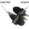 New OEM Volvo Penta Aluminum Propeller Duoprop "IH" Series, Rubber Hub