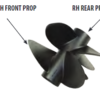New OEM Volvo Penta Aluminum Propeller Duoprop "J" Series, Rubber Hub