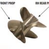 New OEM Volvo Penta Stainless Steel Propeller Duoprop "FH" Series, Rubber Hub