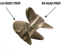 New OEM Volvo Penta Stainless Steel Propeller Duoprop "FH" Series, Rubber Hub