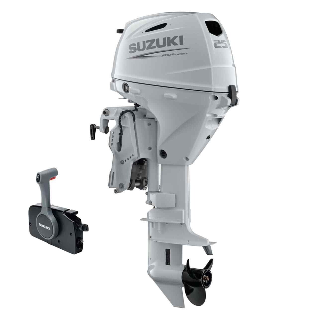 Suzuki DF25ATLW5 25HP 4-Stroke Outboard Motor – 20” Long Shaft | EFI | Power Tilt
