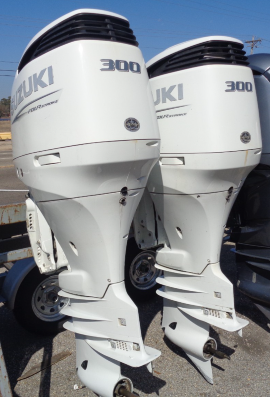 Pair of 2023 Suzuki DF300 300HP 4-Stroke Outboard Motors – 30” Counter Rotating | Digital Shift