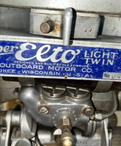 100 Year Old ELTO Outboard Motor Evinrude Super J Ruddertwin Polished Man Cave