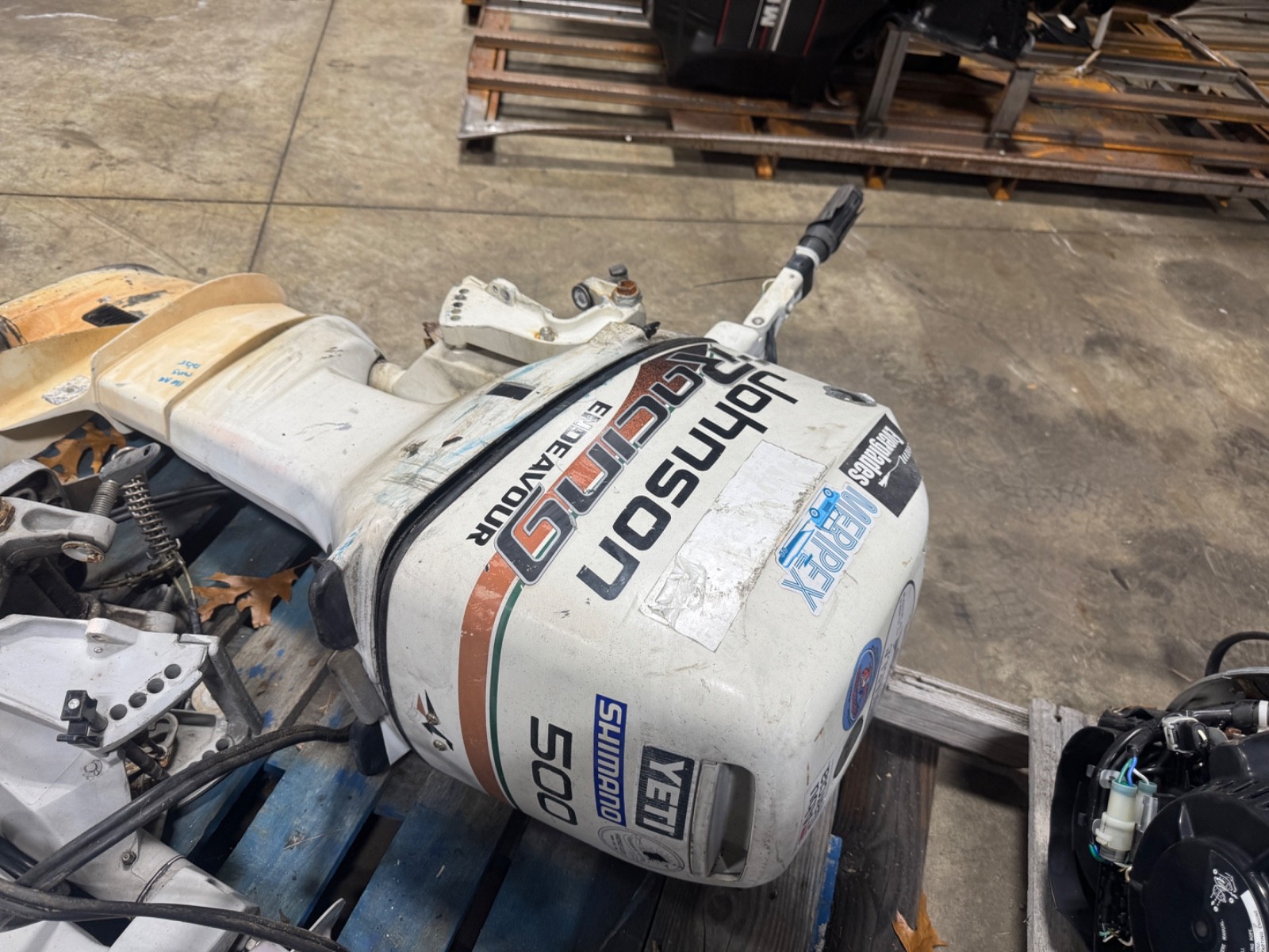 ~1995 Johnson 50 hp Tiller Evinrude OMC Outboard Boat Motor Engine 20" 2-Stroke