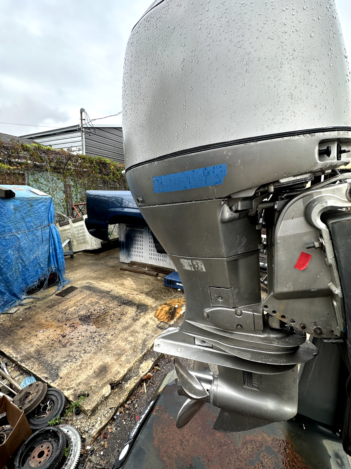 1998 Honda 90 HP Twin, 25in, w/ rigging items Outboard Motors