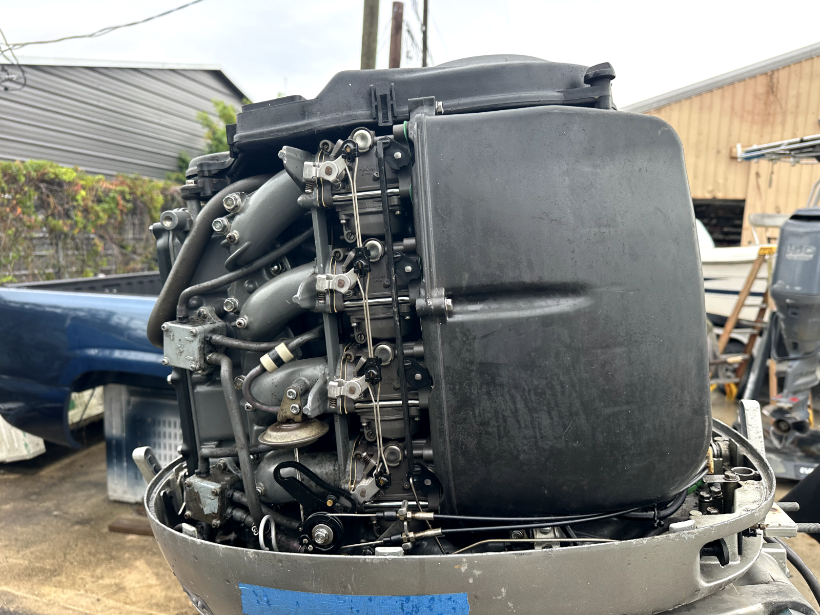 1998 Honda 90 HP Twin, 25in, w/ rigging items Outboard Motors