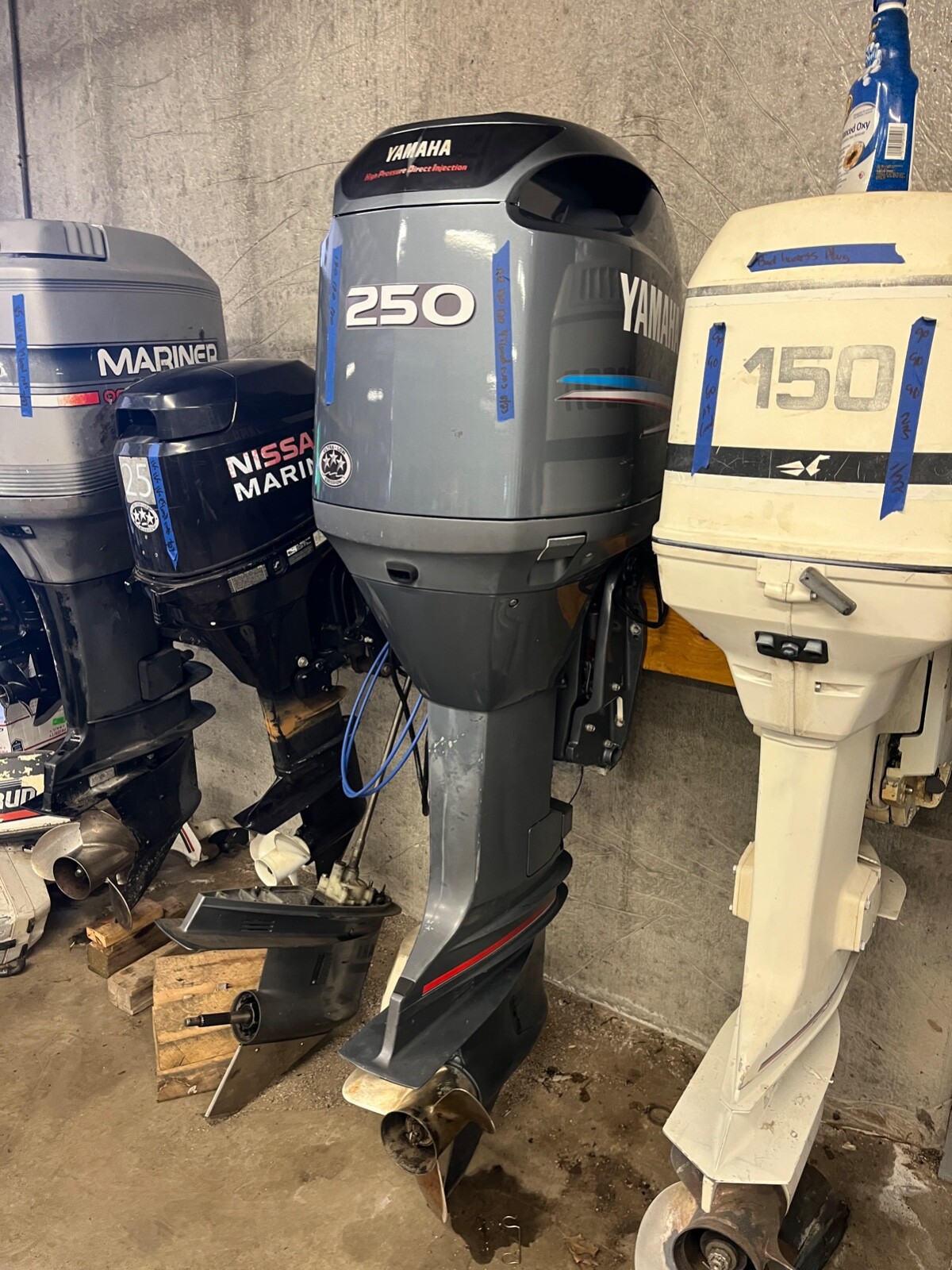 2003 Yamaha 250 HPDI 30" Outboard Boat Motor Engine Good Shape Runs Well V6