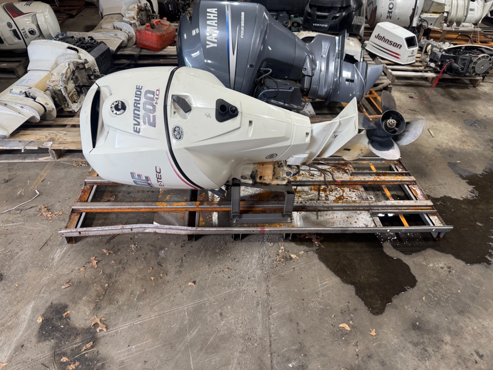 2007 Evinrude 200 hp HO ETEC 2-Stroke 20" Outboard Boat Motor Engine Runs Well