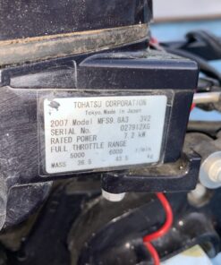 2007 Tohatsu 9.8 four stroke 25 inch Kicker/sailboat motor electric start.