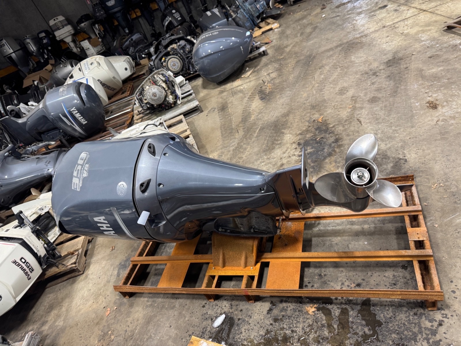 2008 Yamaha F350 V8 4-Stroke 25" Outboard Boat Motor Engine Counter Rotation