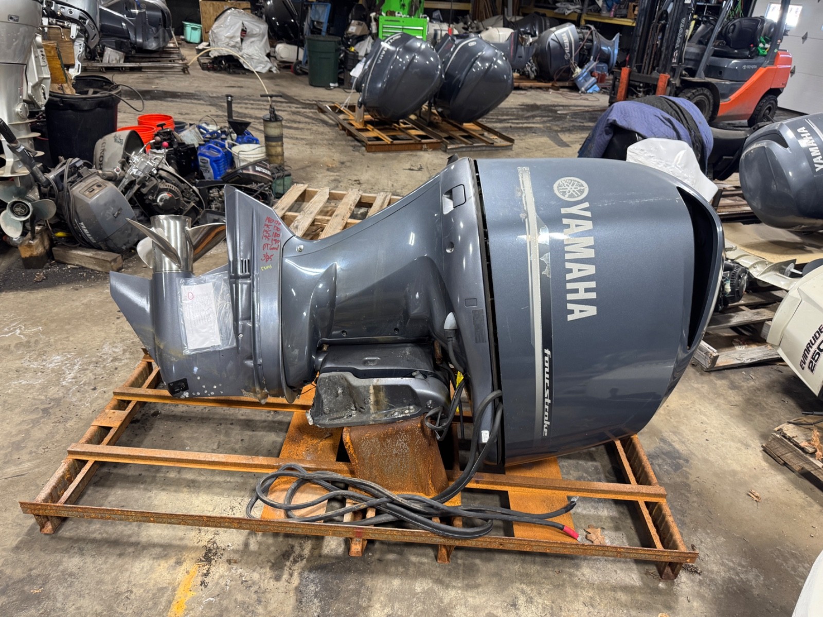 2008 Yamaha F350 V8 4-Stroke 25" Outboard Boat Motor Engine Counter Rotation