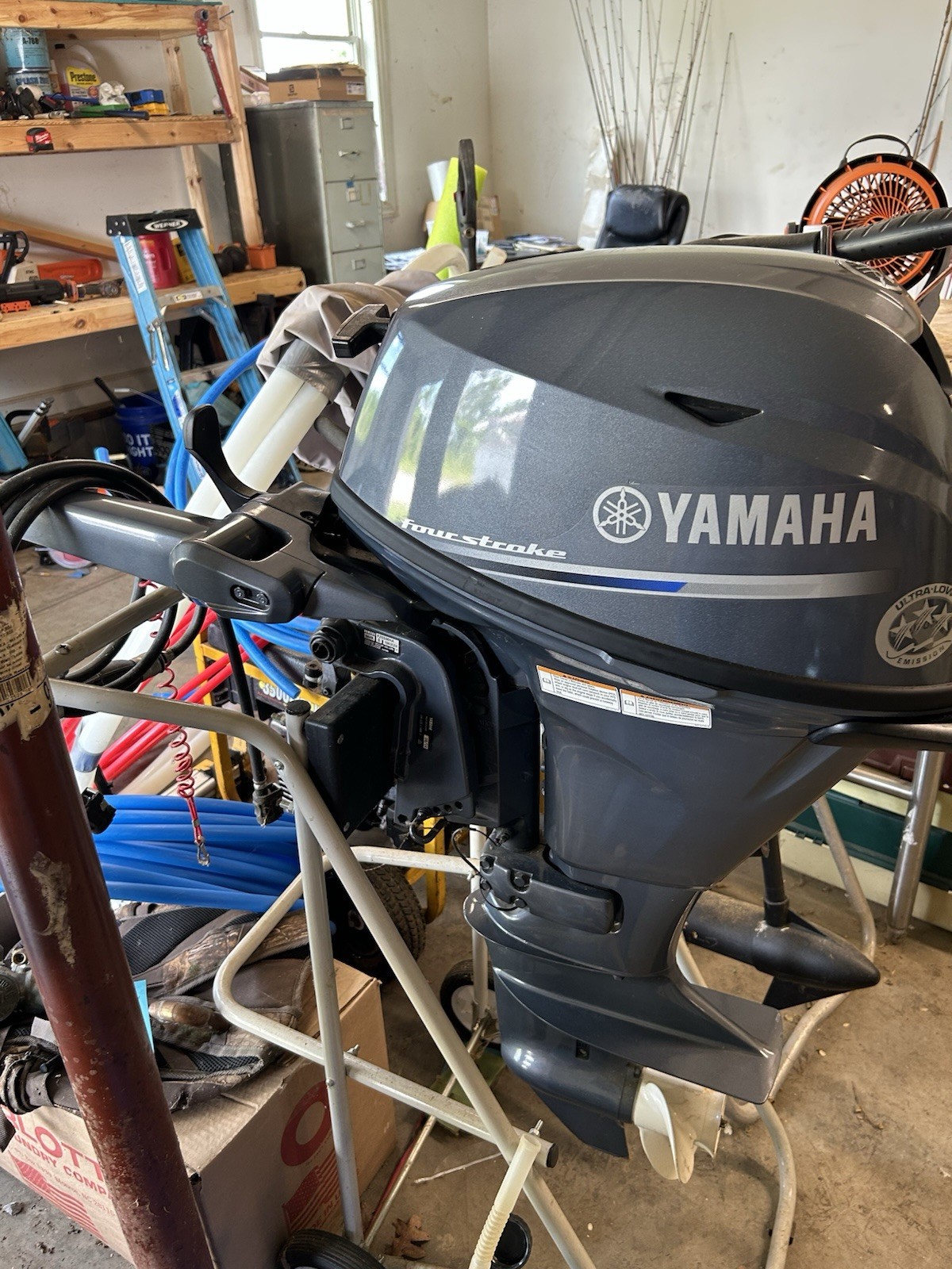 2016 Yamaha 20hp 4 Stroke Outboard Engine. Less Than 5 Hours On Motor