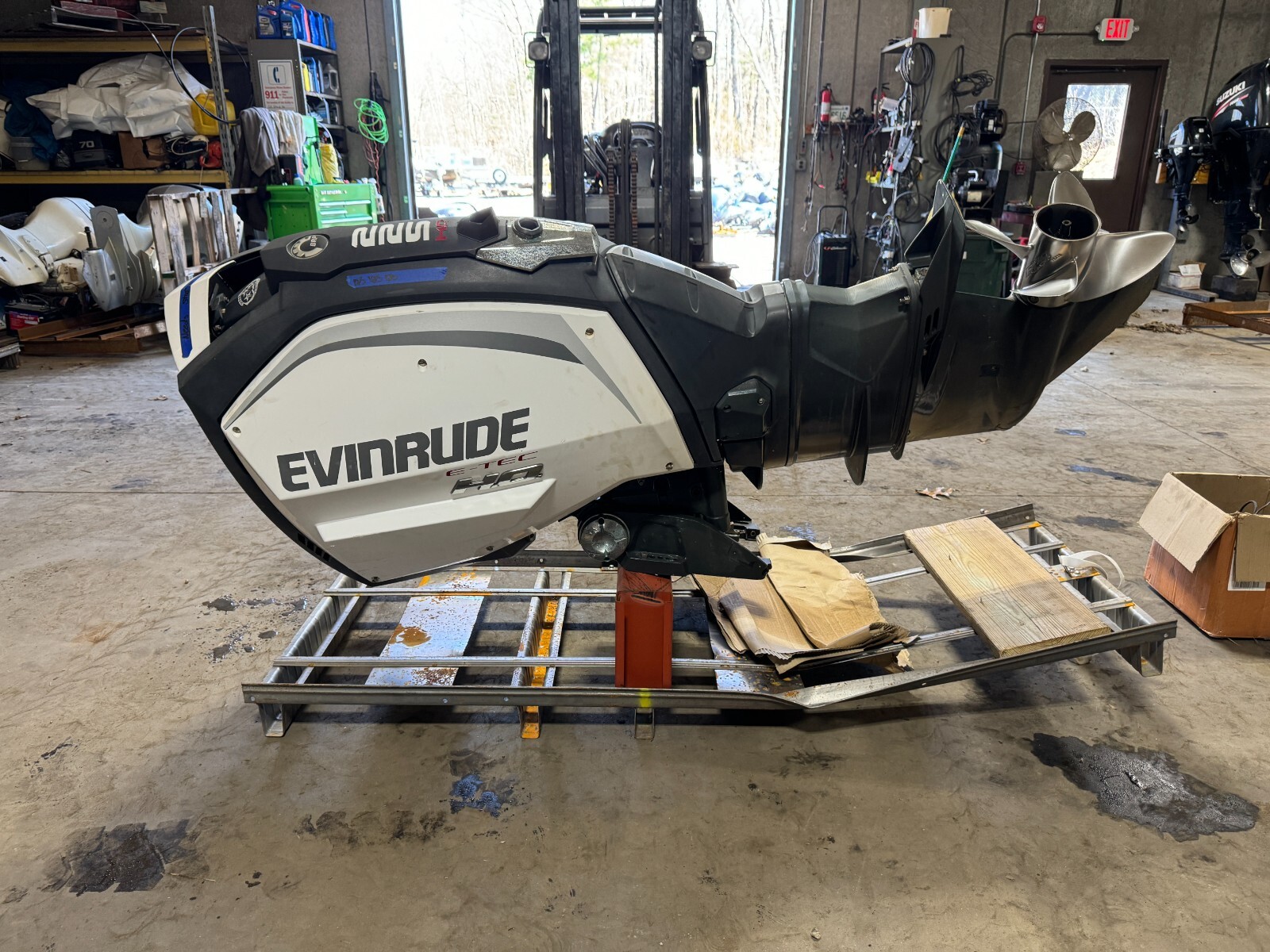 ~2017 Evinrude Etec 225 G2 Outboard Boat Motor Engine 25" E-Tec Prop Not Running