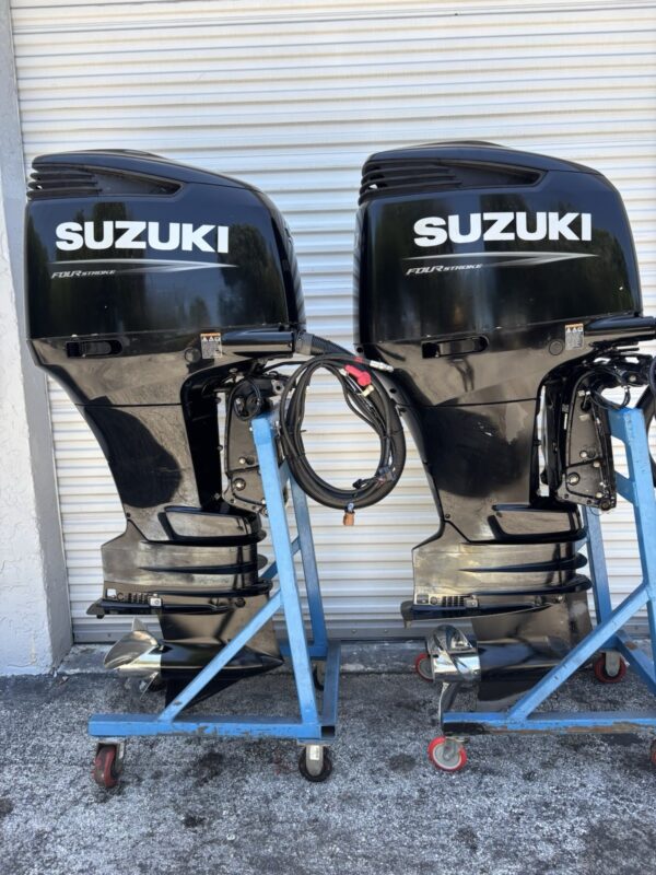 Pair of 2022 Suzuki DF300AP 300 HP 4-Stroke EFI Outboard Motors – 30" Shaft – Complete Twin Package (210 hrs)