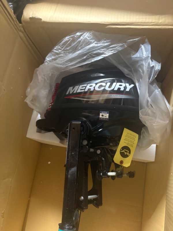 Used 2023 Mercury 2.5 HP 1-Cylinder 4-Stroke Compact Outboard Motor – 15″ (S) Short Shaft