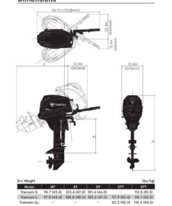 2026 Tohatsu 9.9HP 20” MFS9.9EEFTL 4-Stroke Tiller, Outboard Motor