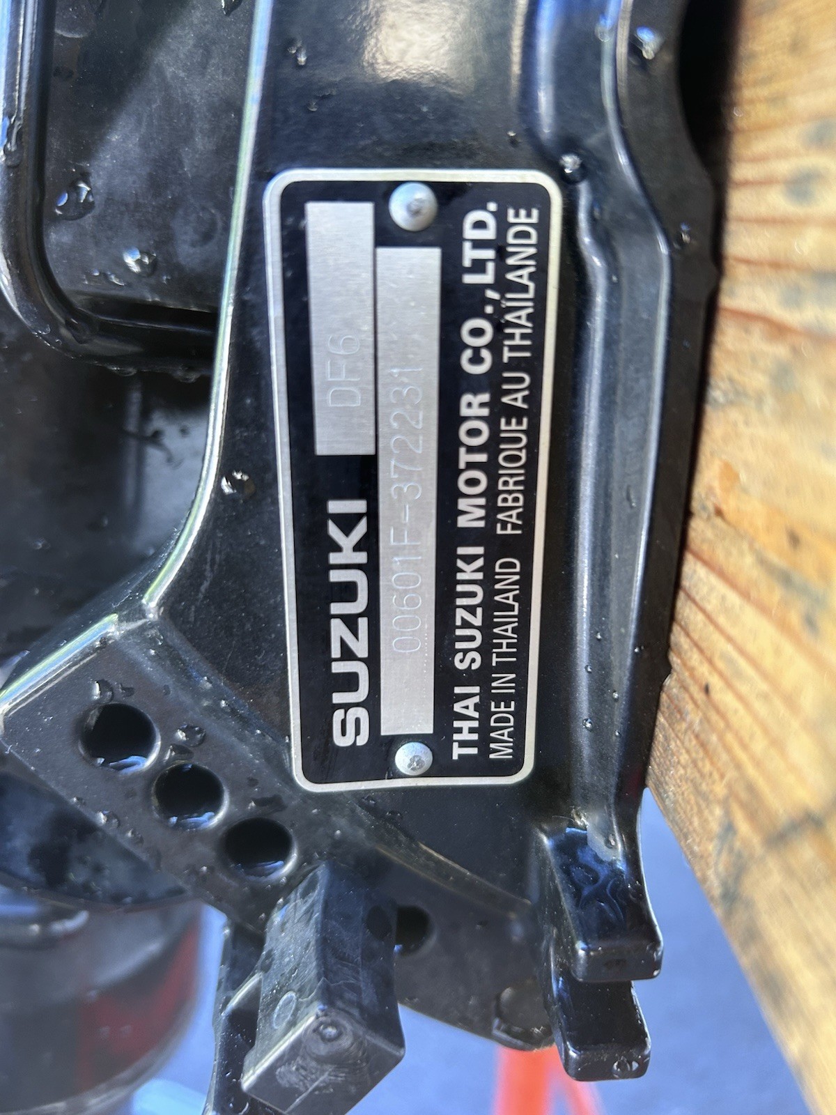 4 stroke Suzuki DF6 Outboard Motor 6hp Great Condition Low Hours.