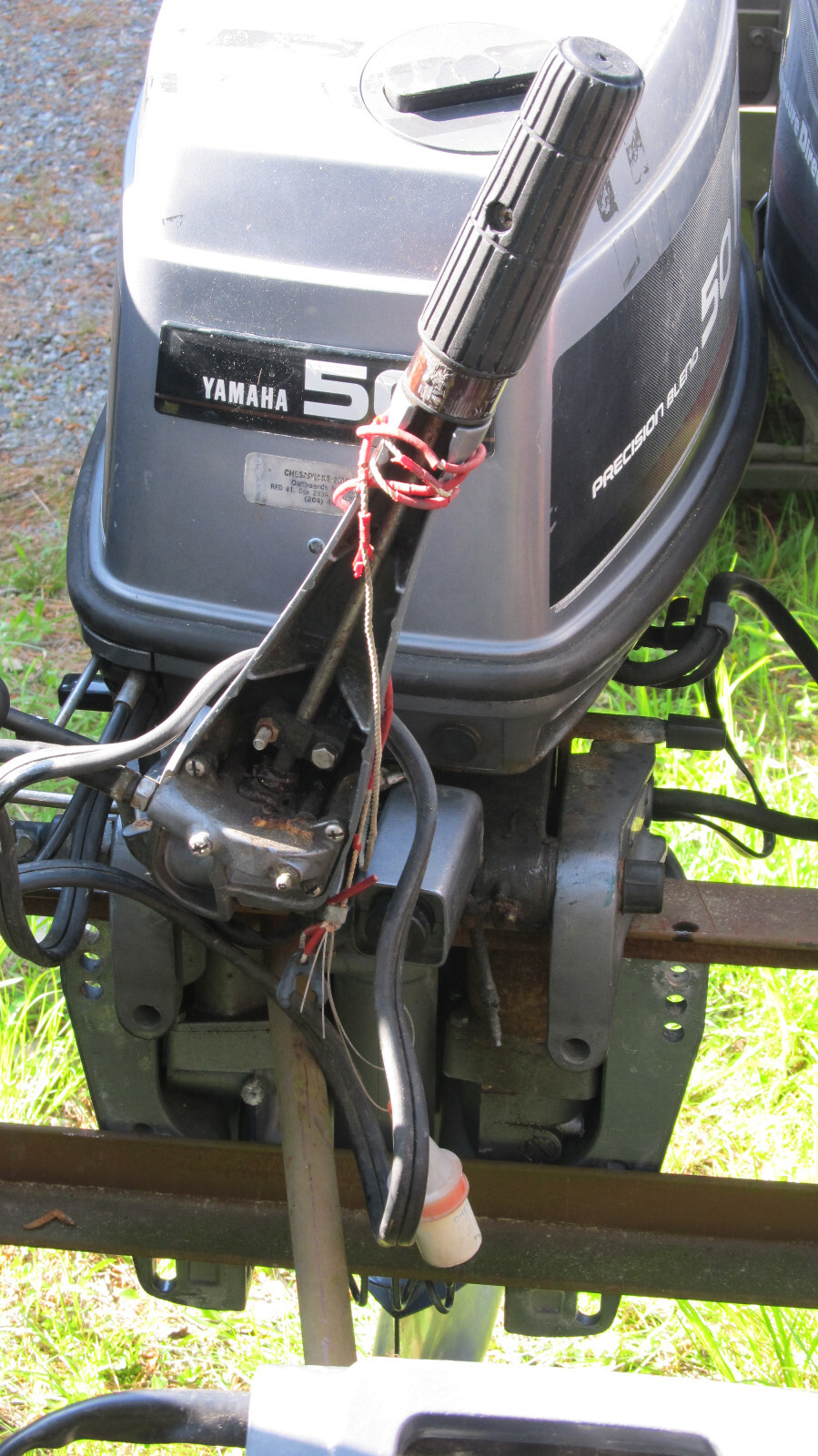 50HP Yamaha Outboard Motor w/ tiller Arm 20" Shaft 120 120 120 PSI