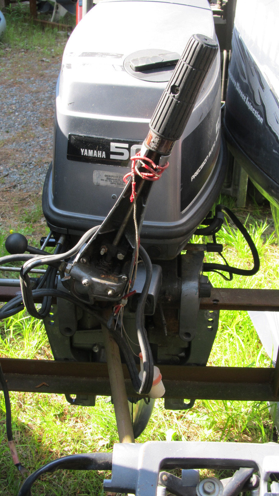 50HP Yamaha Outboard Motor w/ tiller Arm 20" Shaft 120 120 120 PSI