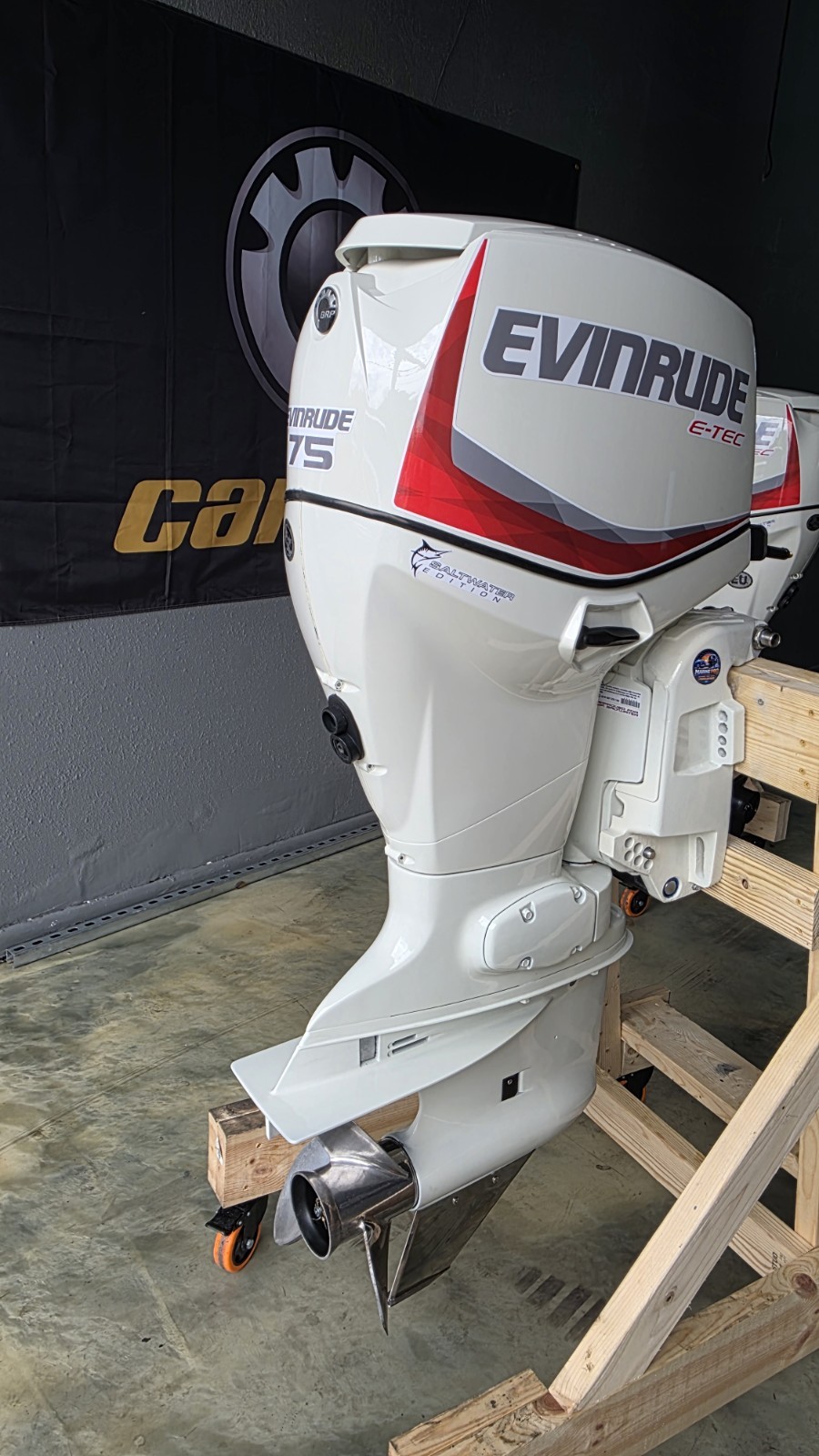 Evinrude E-TEC 75HP/20"/ 2017/Only 87 Hours - Outboard Motor – Free shipping