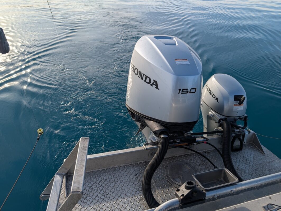 Used Honda 4-Stroke Outboard Motor – Low Hours, Warranty Remaining, Complete Setup