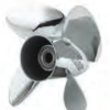 New BRP / OEM Stainless Steel 4-Blade Rogue w/ Rubber Hub 40 140 HP, 2 Stroke 13 Spline