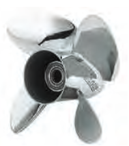 New BRP / OEM Stainless Steel 4-Blade Rogue w/ Rubber Hub 40 140 HP, 2 Stroke 13 Spline