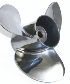 New BRP / OEM Stainless Steel-Polished w/ Rubber Hub 40 140 HP, 2 Stroke 13 Spline