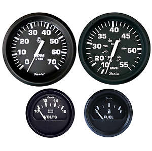 New Faria Euro Outboard 4 Gauge Set Part # KT9796