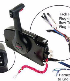 New OEM Mercury Outboard 8-Pin Side Mount Control Box Assembly w/ Trim Switch & 15' Harness OEM # 881170A15 / 8M0178521
