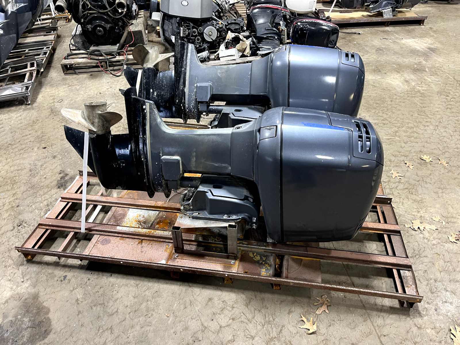 Pair 1999 Yamaha 150 hp Carbureted 2-Stroke 25" Dual Twin Outboard Motors V6