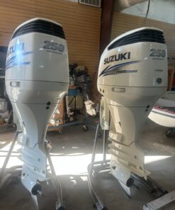 Used Pair 2016 Suzuki DF250APXXW 250HP Four Stroke Outboard Motors – 30 Inch Shaft