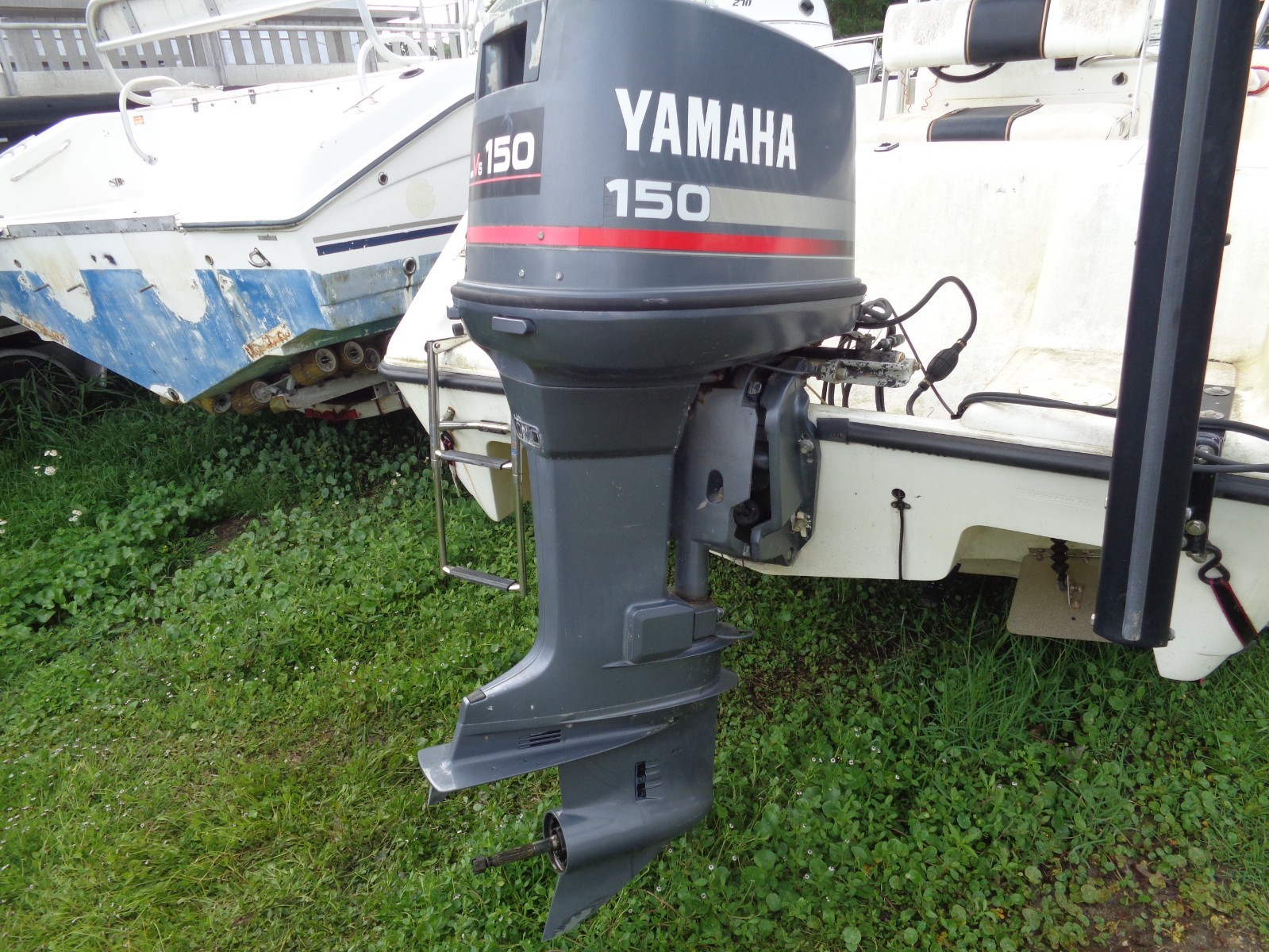USED 1997 YAMAHA 150HP 25" 2 STROKE OUTBOARD BOAT MOTOR ENGINE C150TXRV