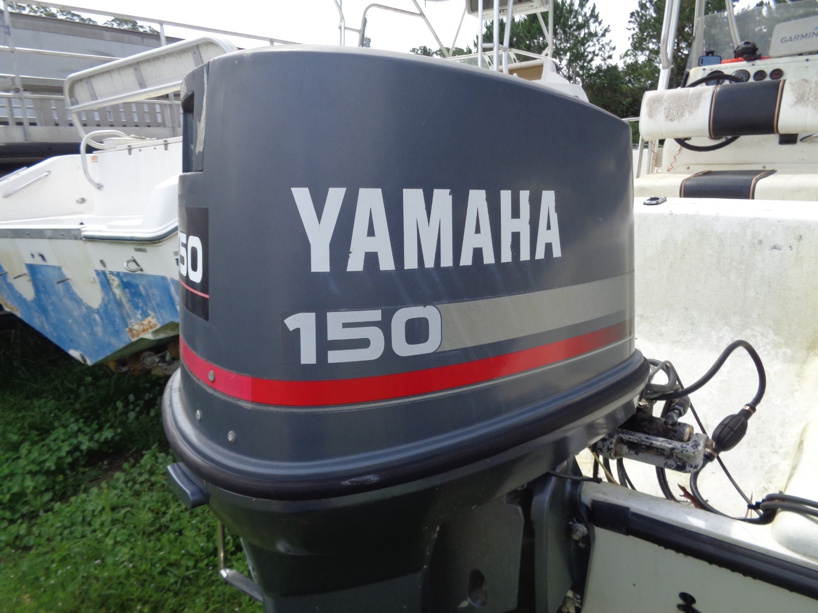 USED 1997 YAMAHA 150HP 25" 2 STROKE OUTBOARD BOAT MOTOR ENGINE C150TXRV