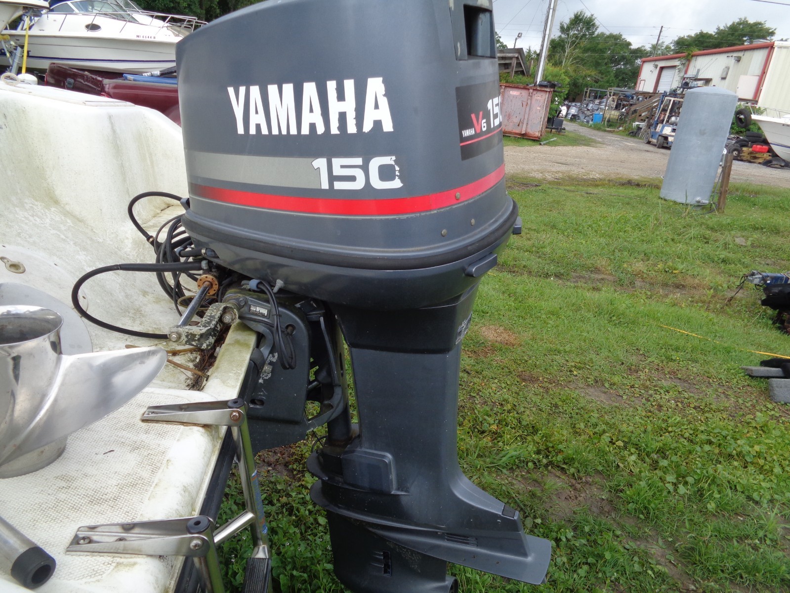 USED 1997 YAMAHA 150HP 25" 2 STROKE OUTBOARD BOAT MOTOR ENGINE C150TXRV