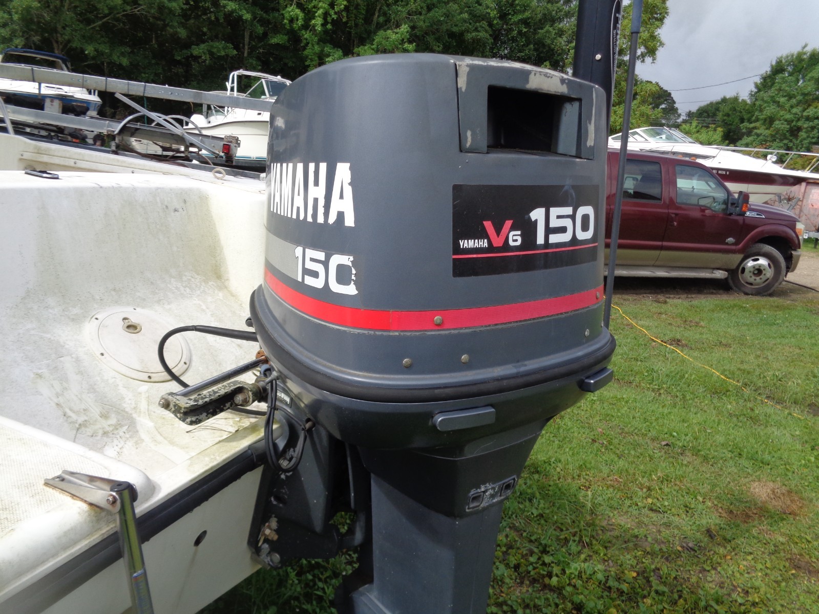 USED 1997 YAMAHA 150HP 25" 2 STROKE OUTBOARD BOAT MOTOR ENGINE C150TXRV