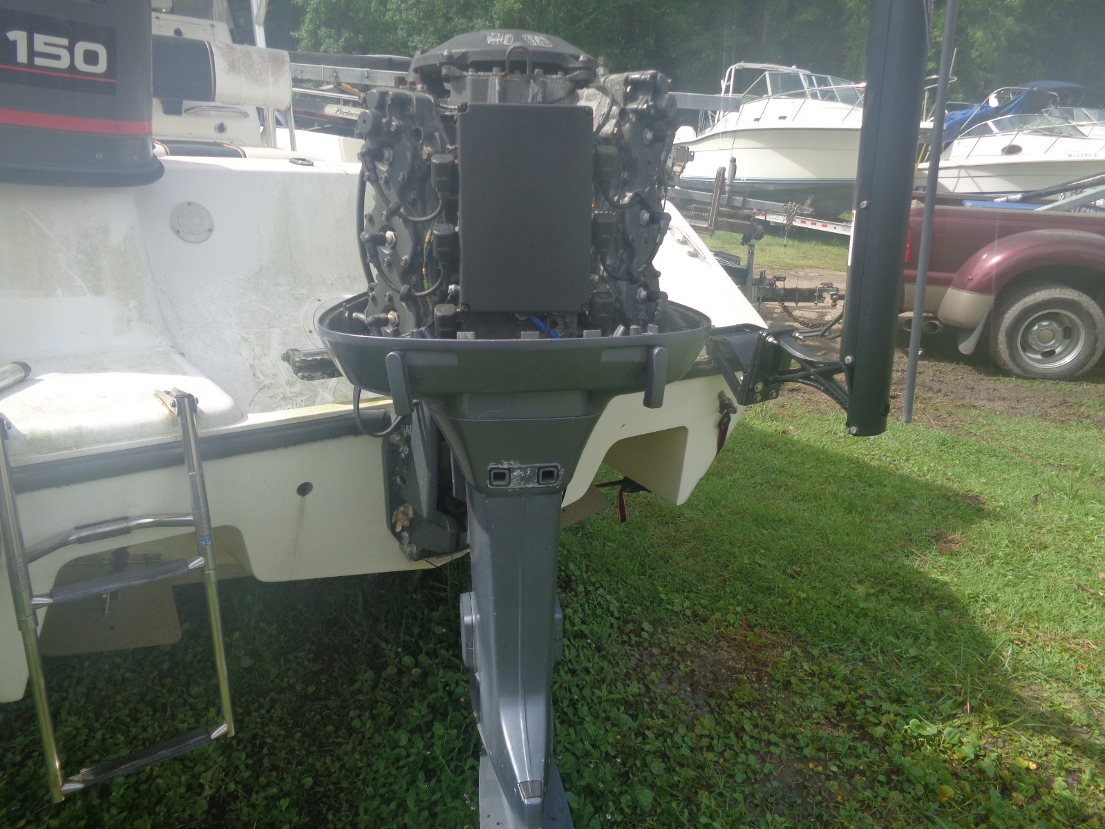 USED 1997 YAMAHA 150HP 25" 2 STROKE OUTBOARD BOAT MOTOR ENGINE C150TXRV