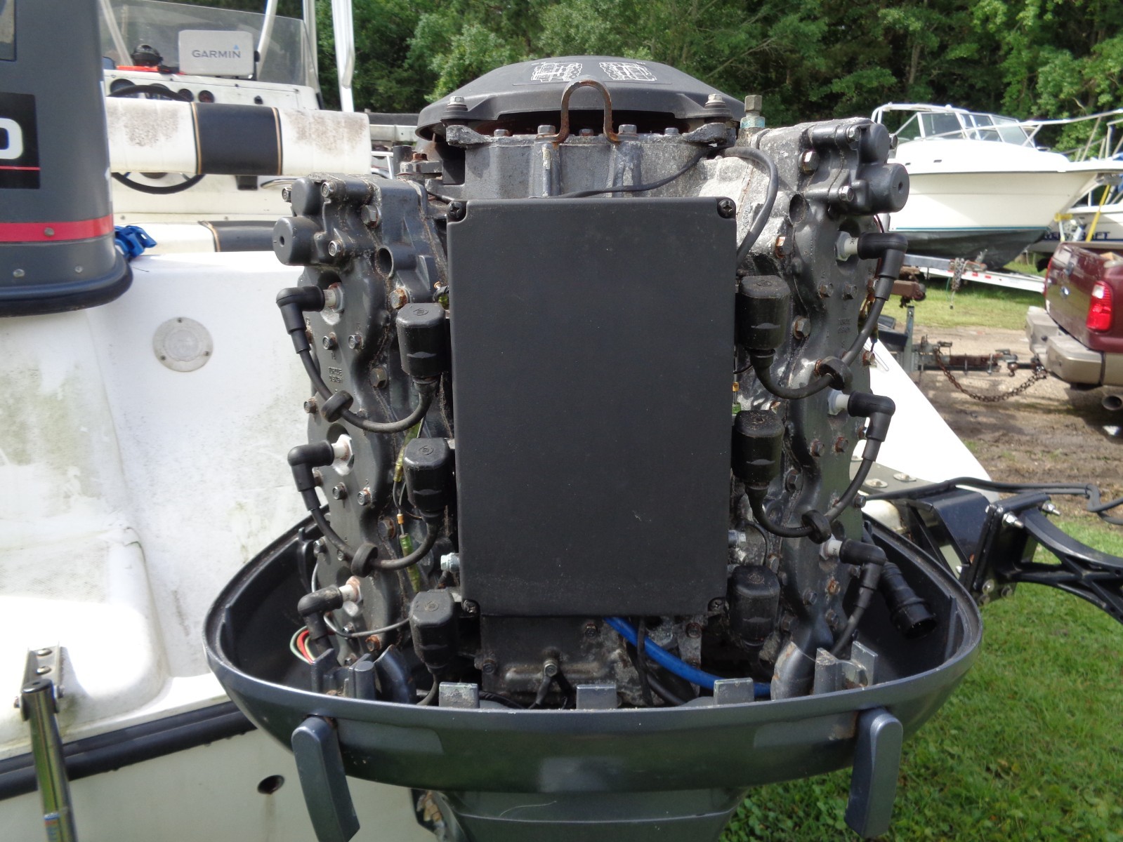 USED 1997 YAMAHA 150HP 25" 2 STROKE OUTBOARD BOAT MOTOR ENGINE C150TXRV