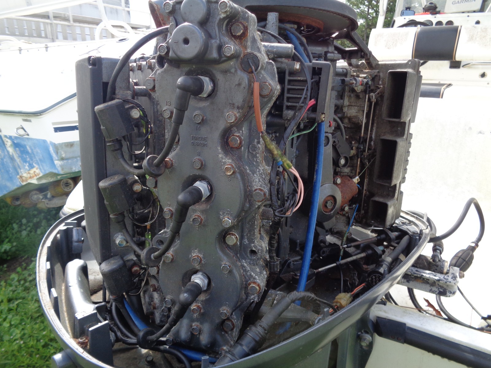 USED 1997 YAMAHA 150HP 25" 2 STROKE OUTBOARD BOAT MOTOR ENGINE C150TXRV